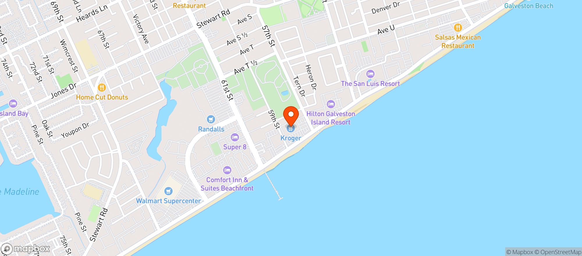 Map showing Kroger