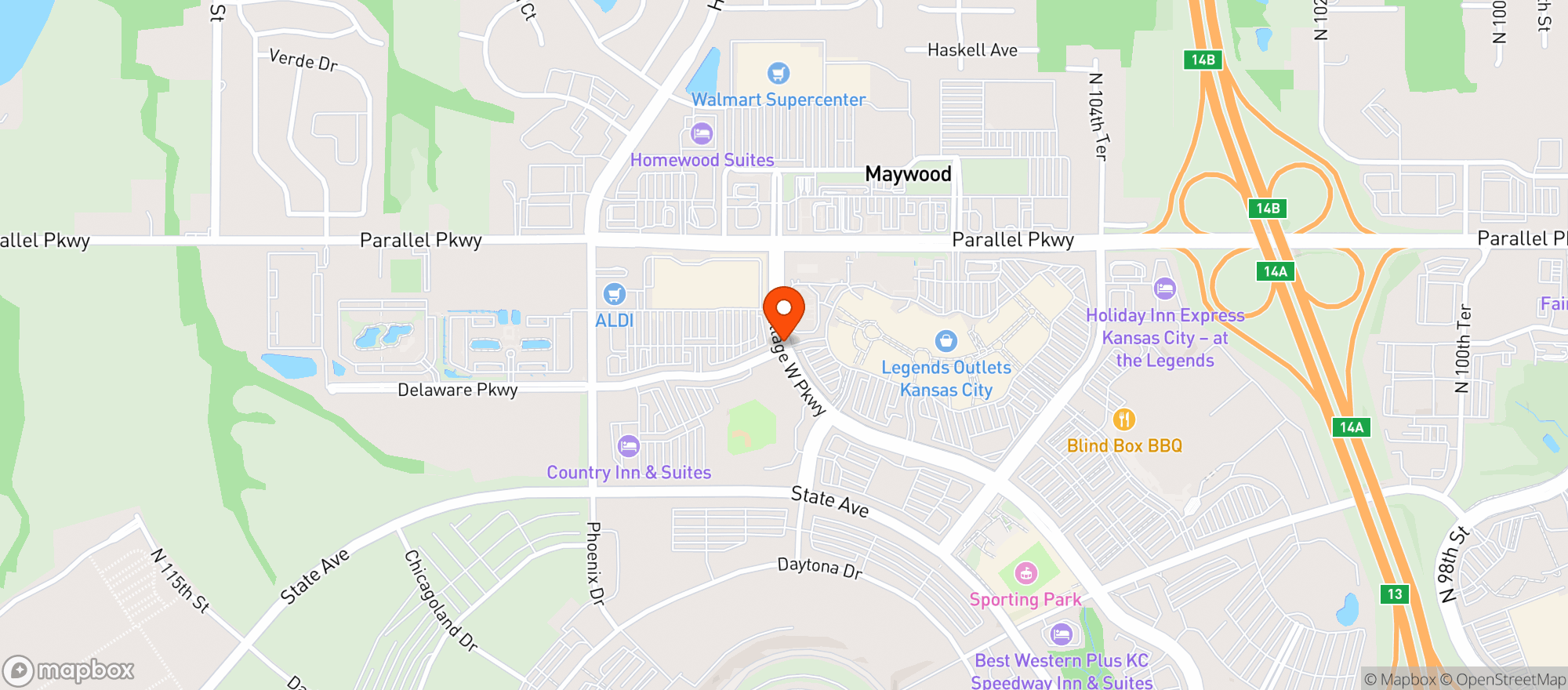 Map showing Target