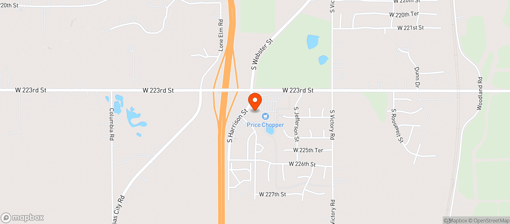 Map showing Spring Hill Liquor