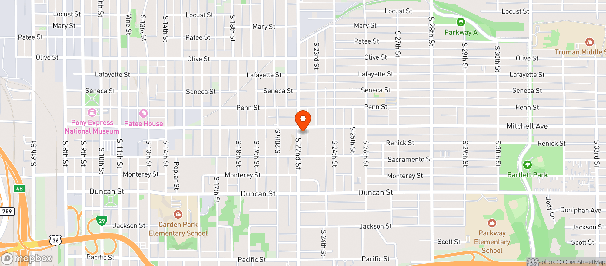 Map showing Galaxy Liquor & Mart
