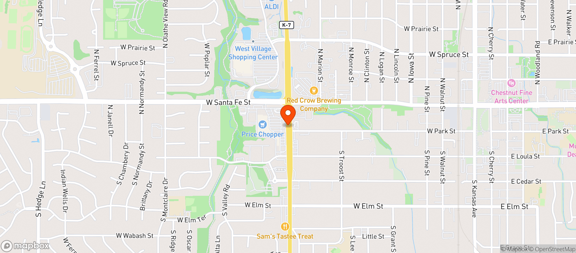 Map showing Price Chopper