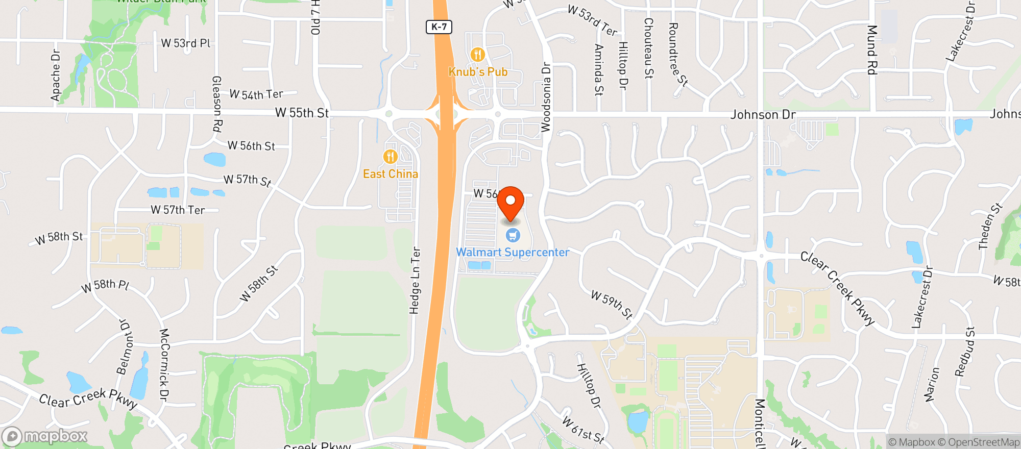 Map showing Walmart Supercenter #4611