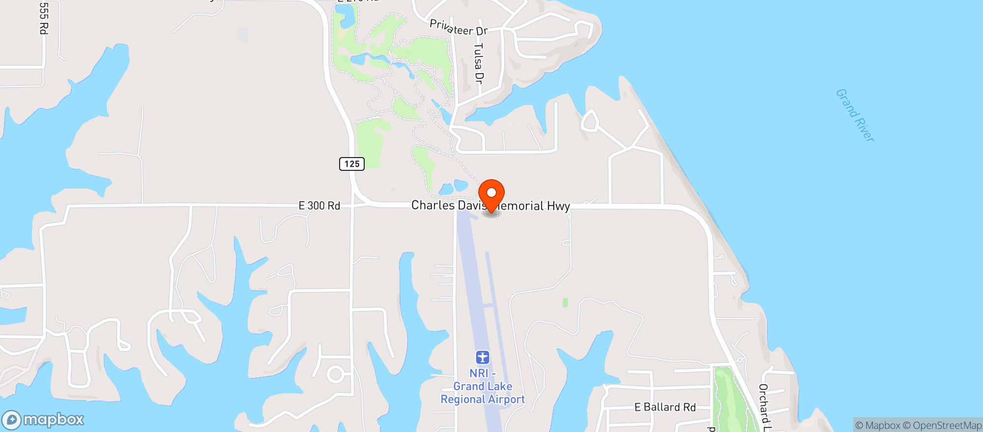 Map showing The Island Bar & Grill
