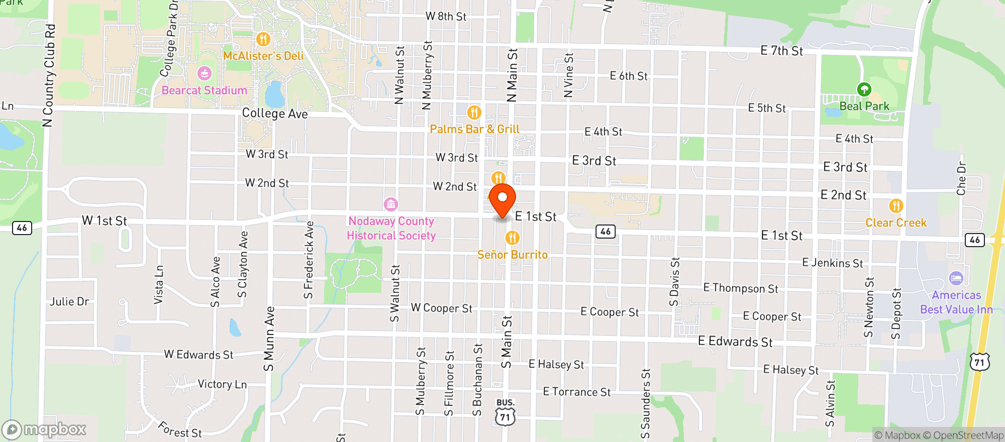 Map showing 39Th Street Liquor