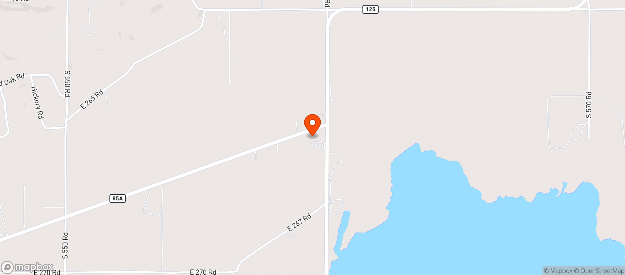 Map showing E & H Liquor - Bernice