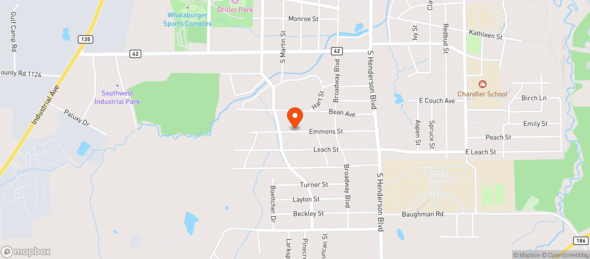 Map showing Grammie's Closet