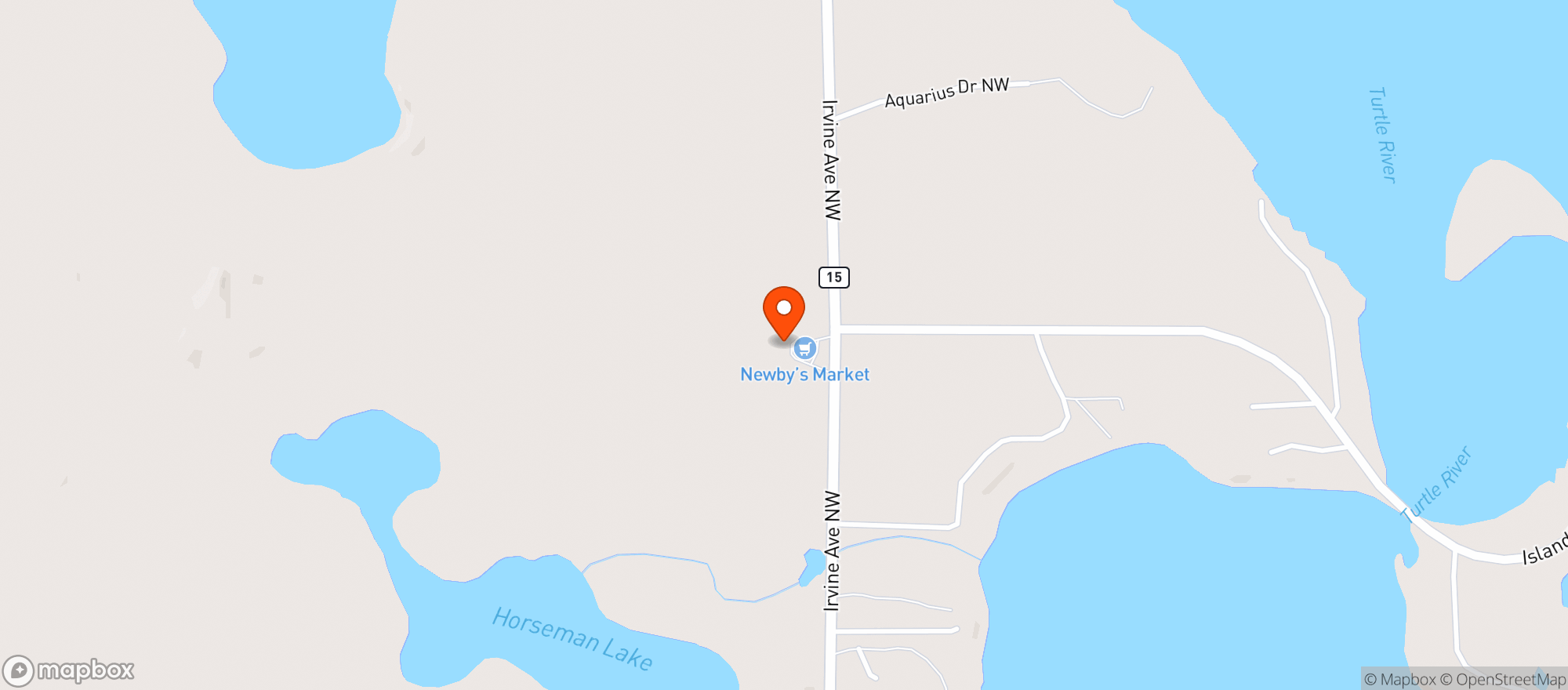 Map showing LAKES LIQUOR STORE