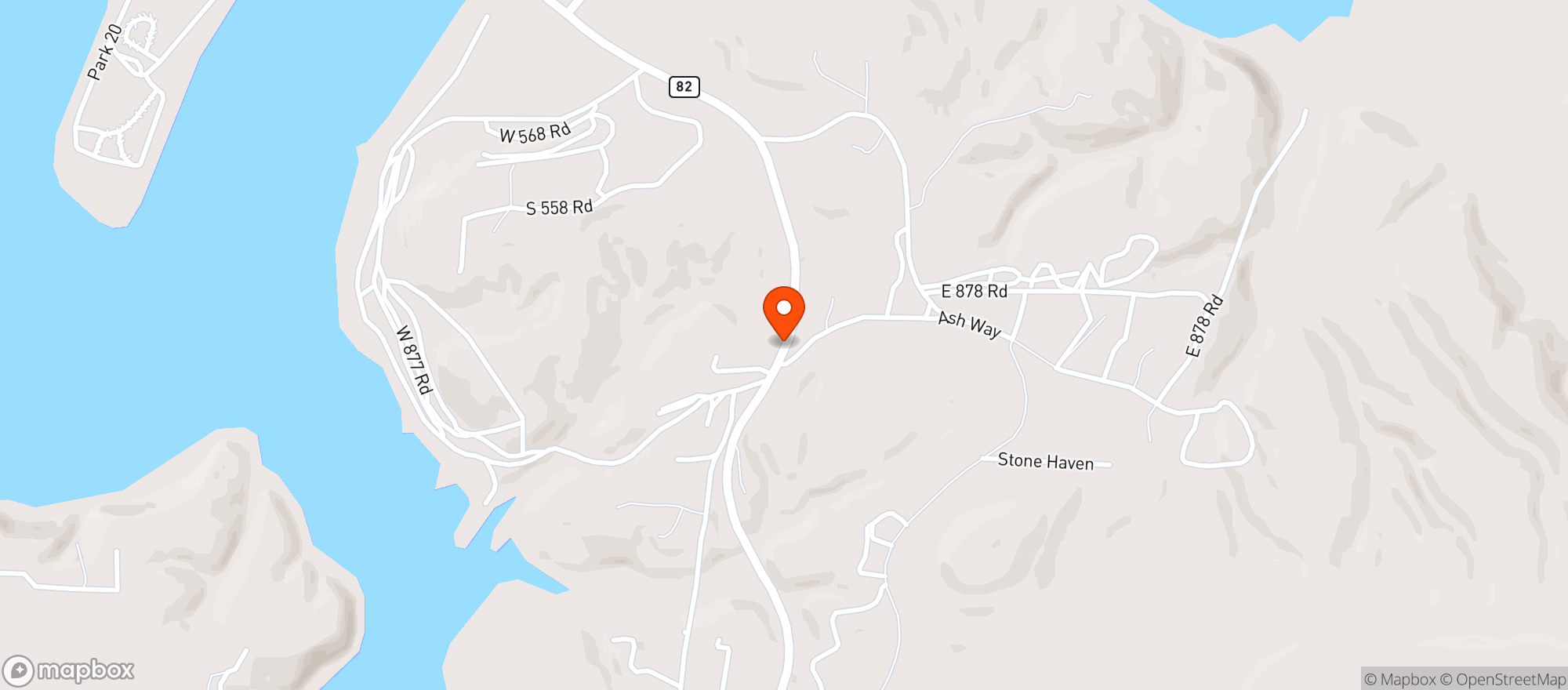 Map showing The Barn @ Flint Ridge
