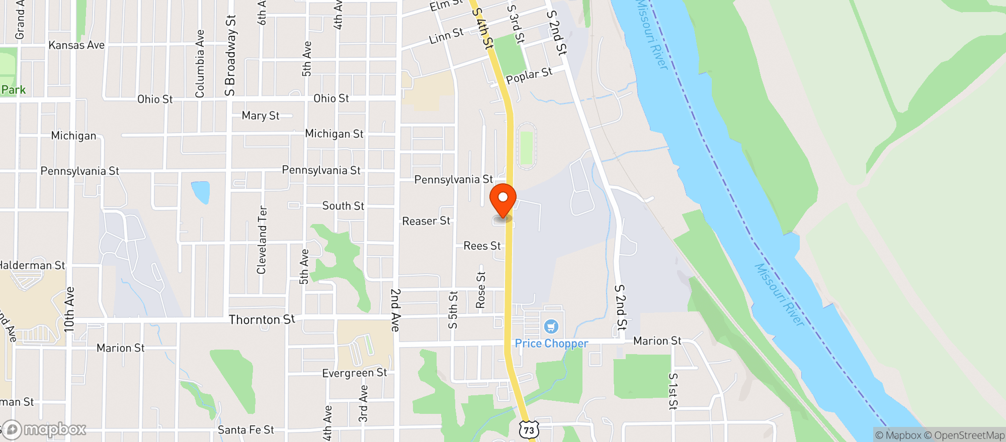 Map showing 4Th Street Liquor
