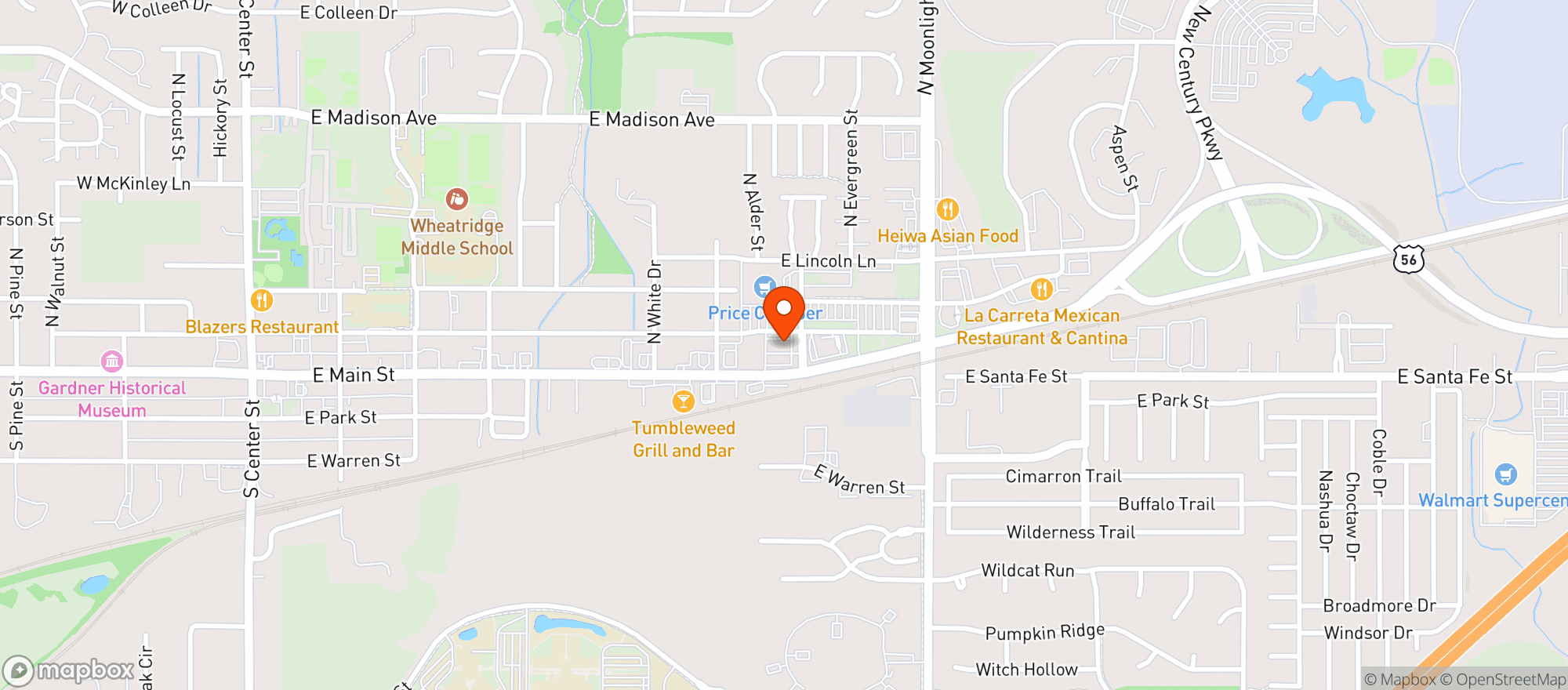 Map showing Quiktrip #249