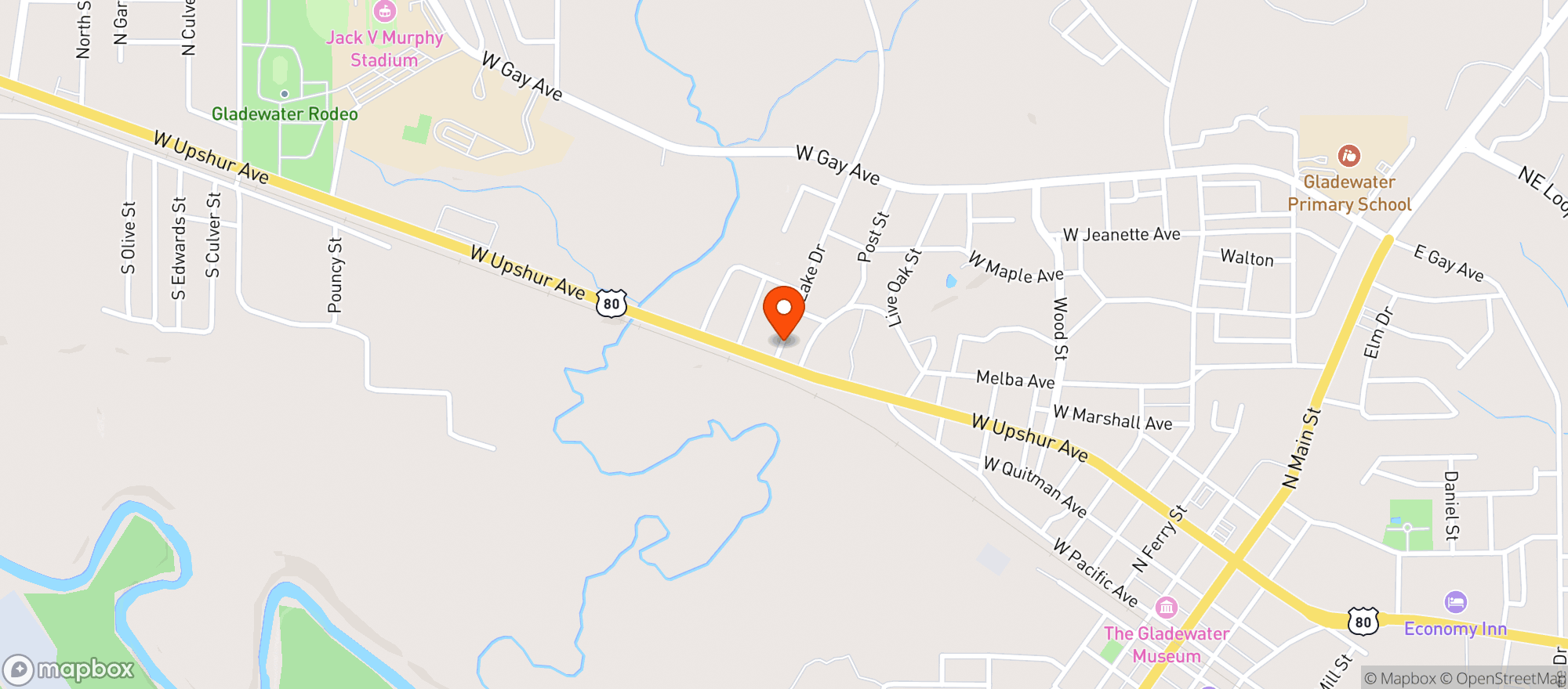 Map showing Natures Remedy - Gladewater