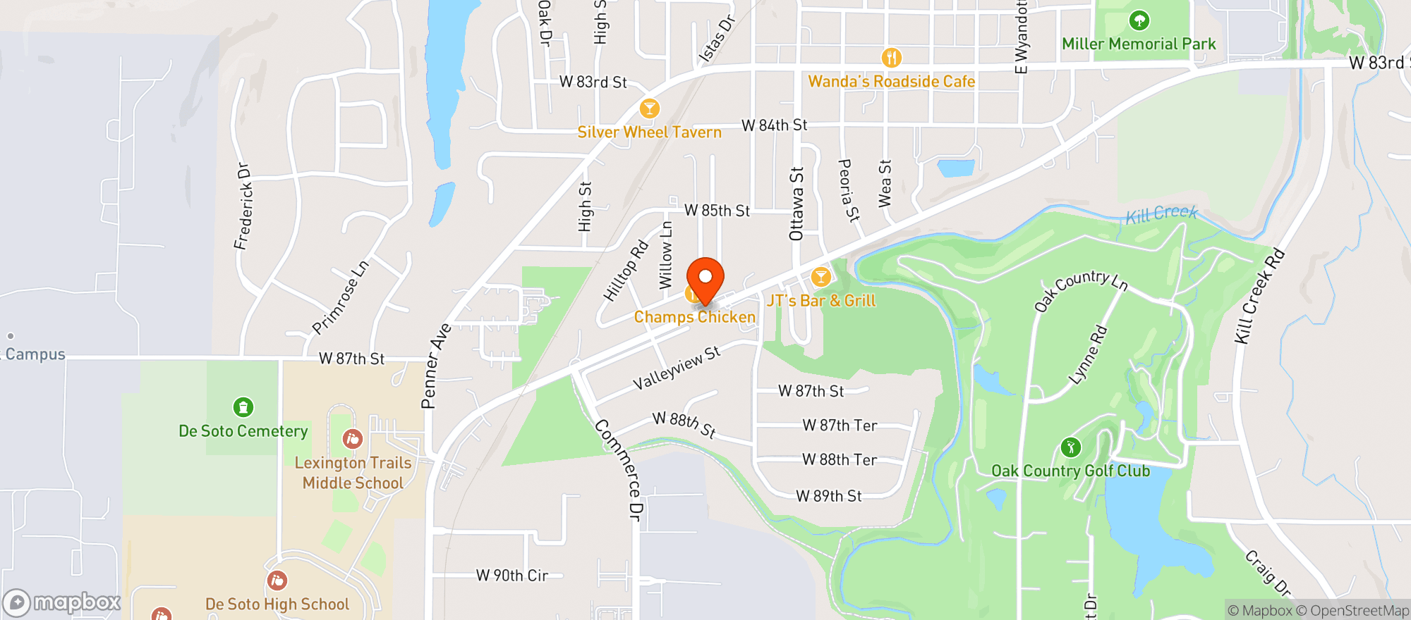 Map showing Desoto J Mart