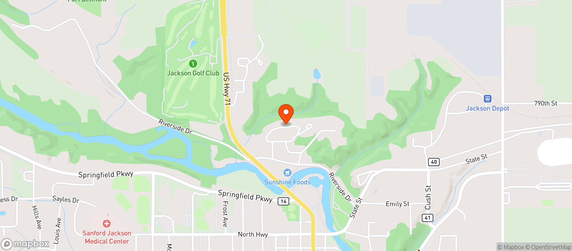 Map showing JACKSON LIQUOR