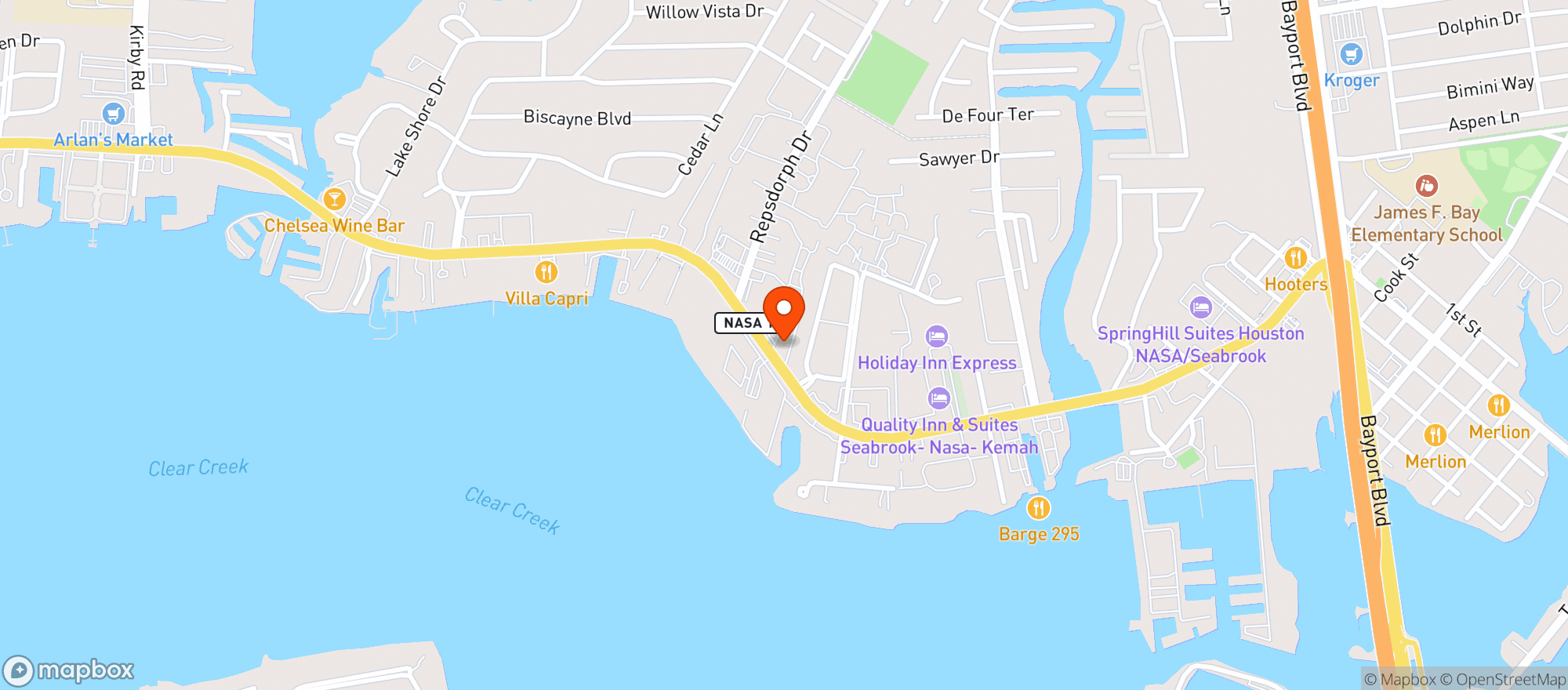 Map showing Spec's - Seabrook