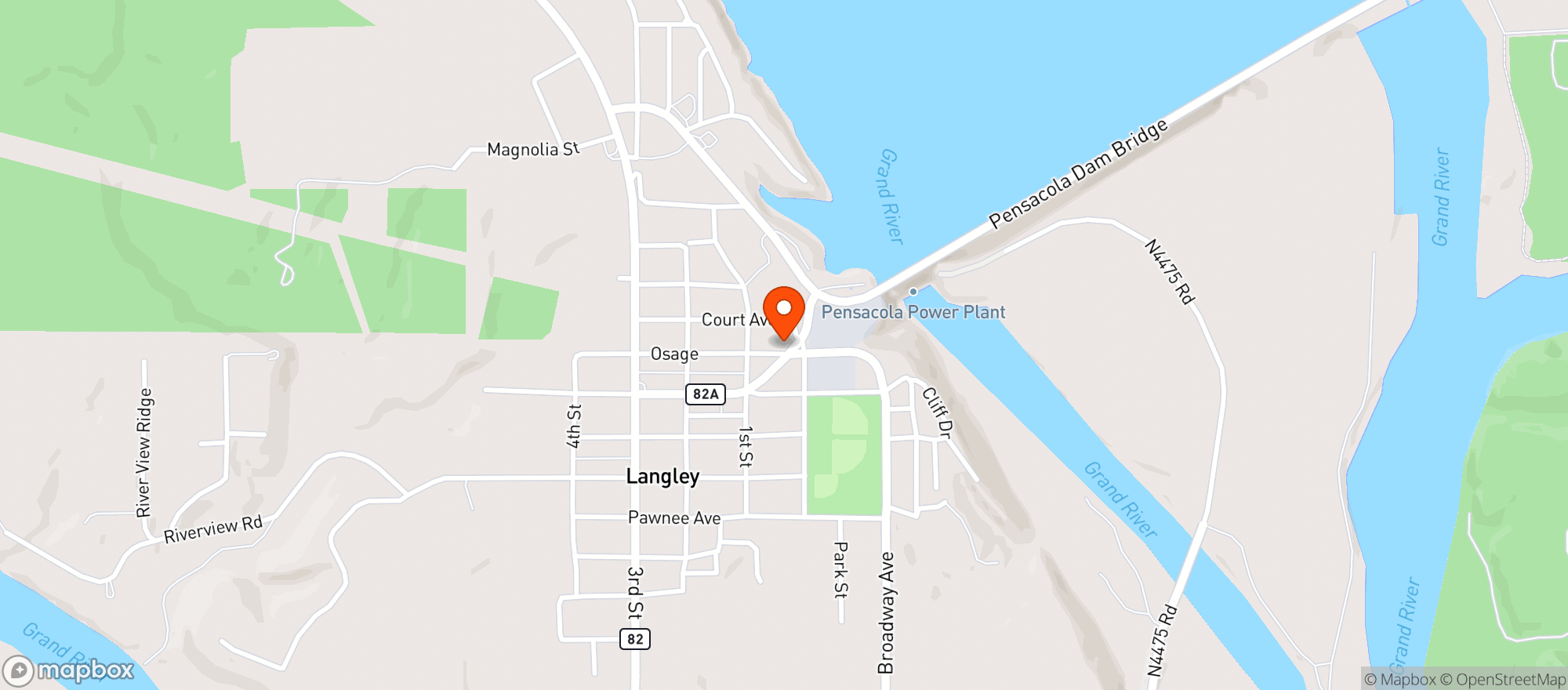 Map showing Dam Stop