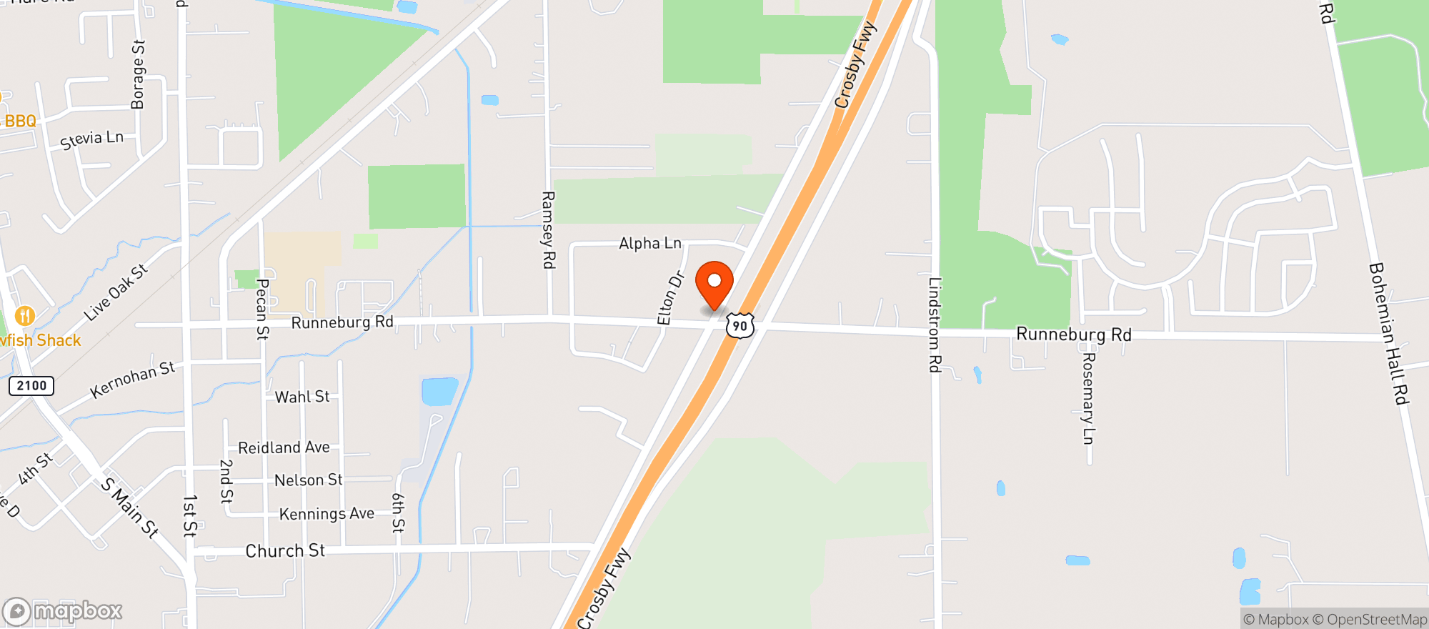 Map showing Snappy Mart