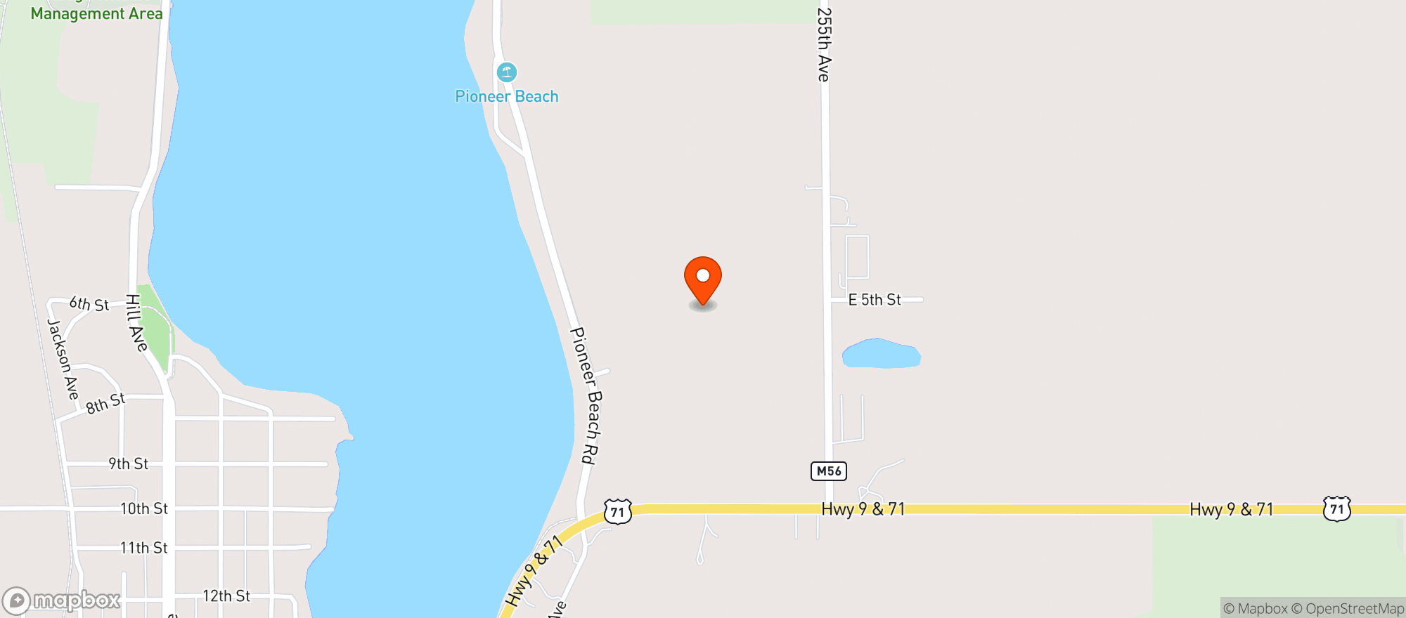 Map showing Hywaze