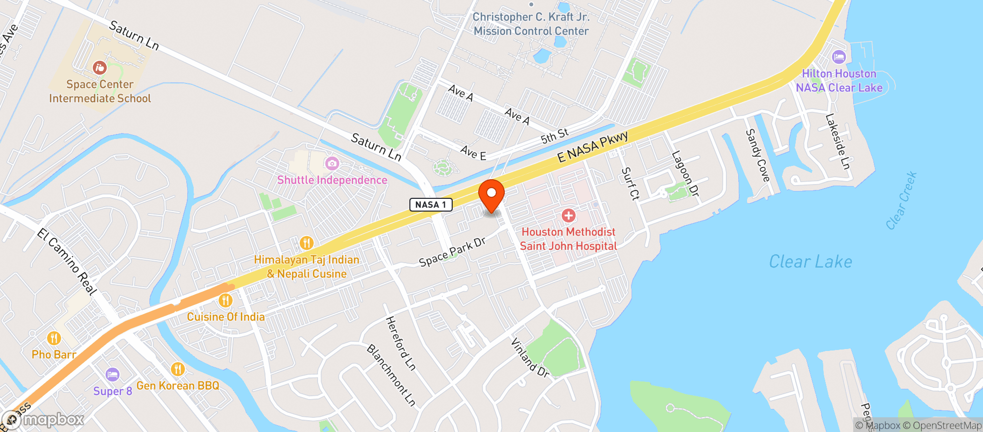 Map showing Nassau Bay Liquor