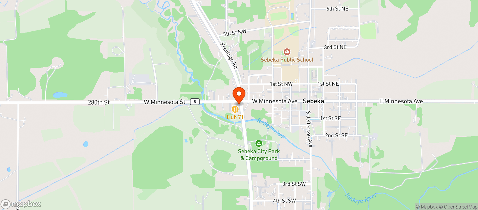 Map showing Hub 71
