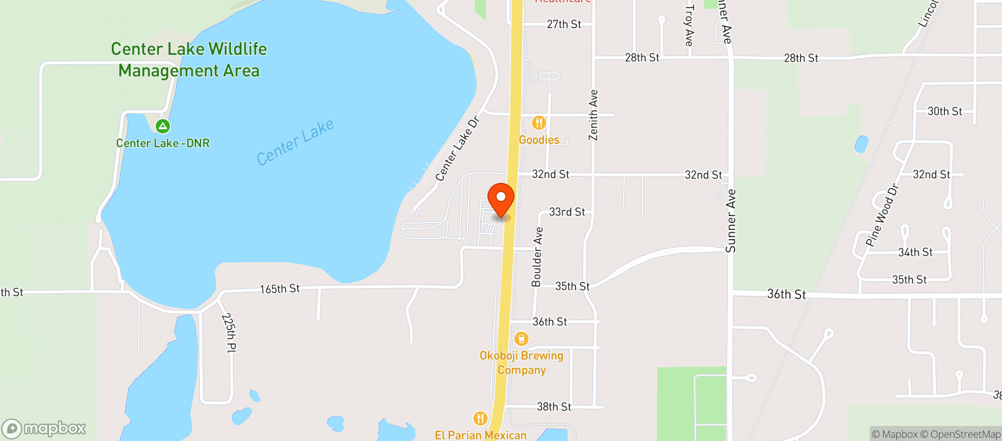 Map showing KWIK STAR #1012