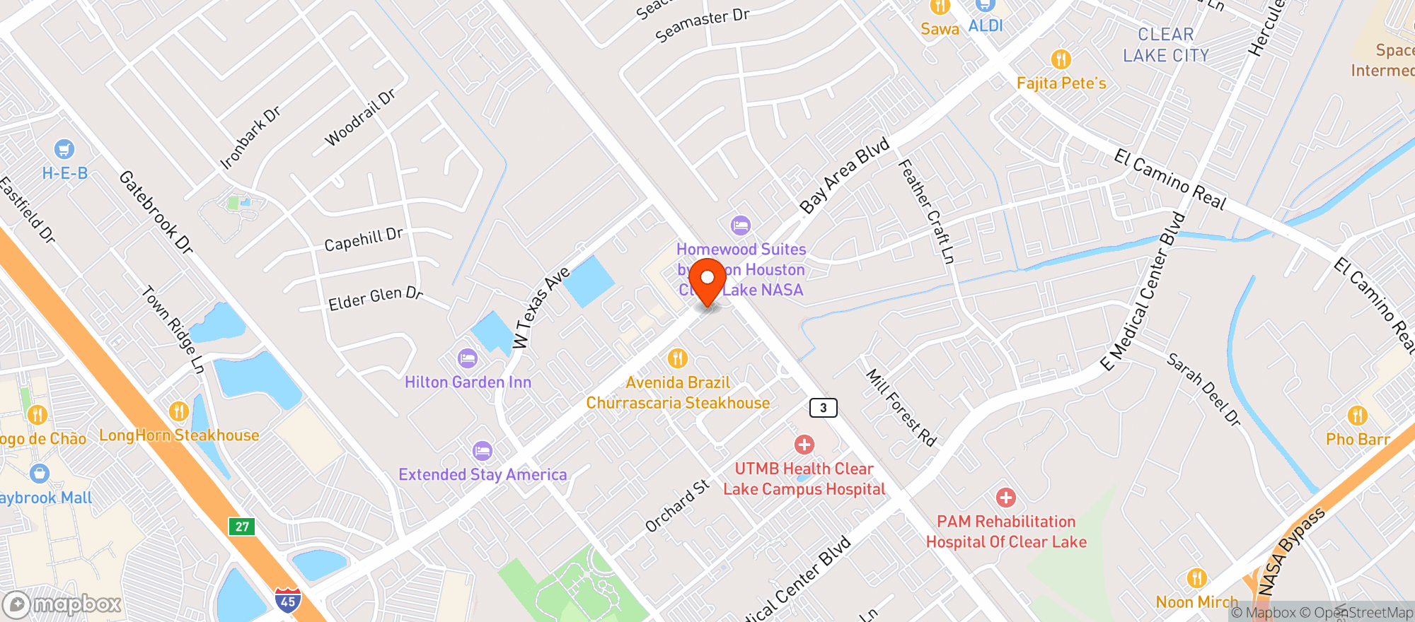 Map showing Bahama Mama Webster