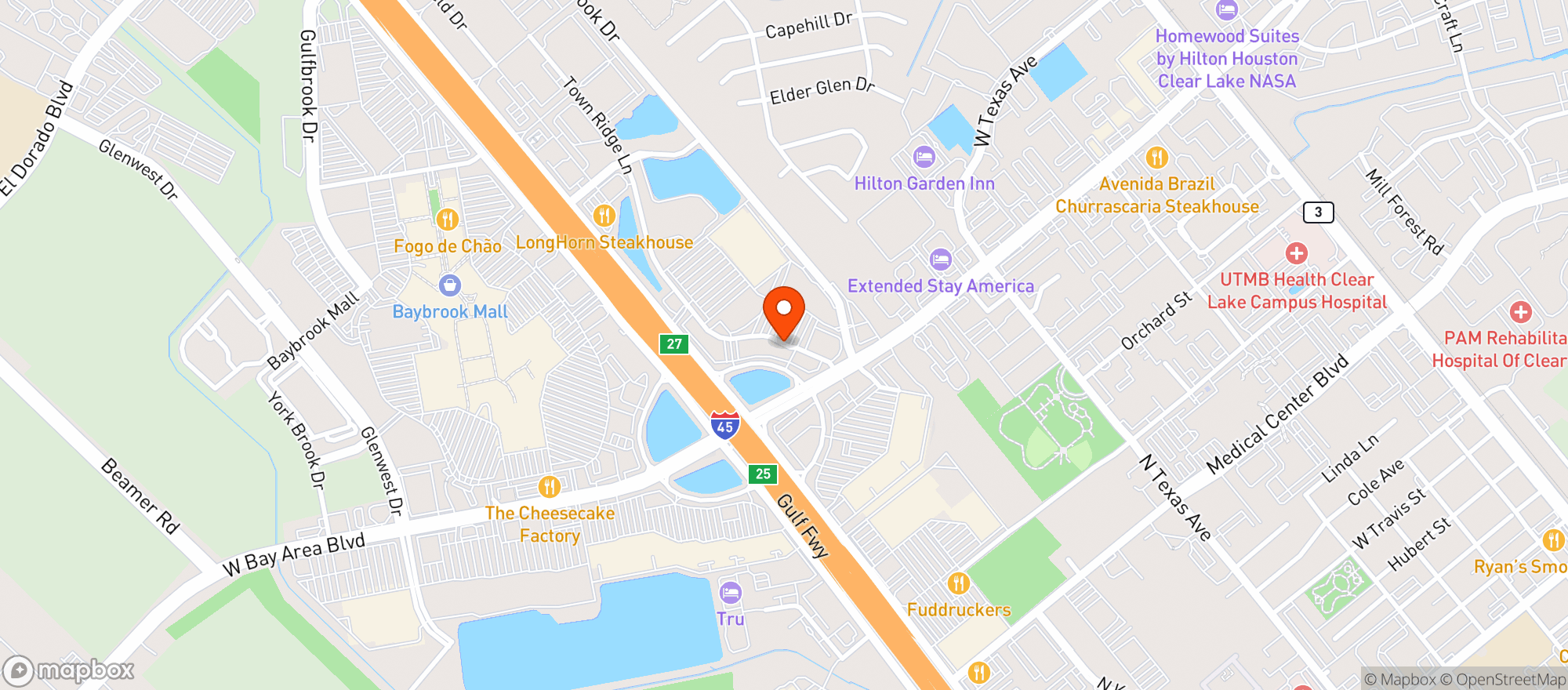 Map showing Vitamin Shoppe - Baybrook