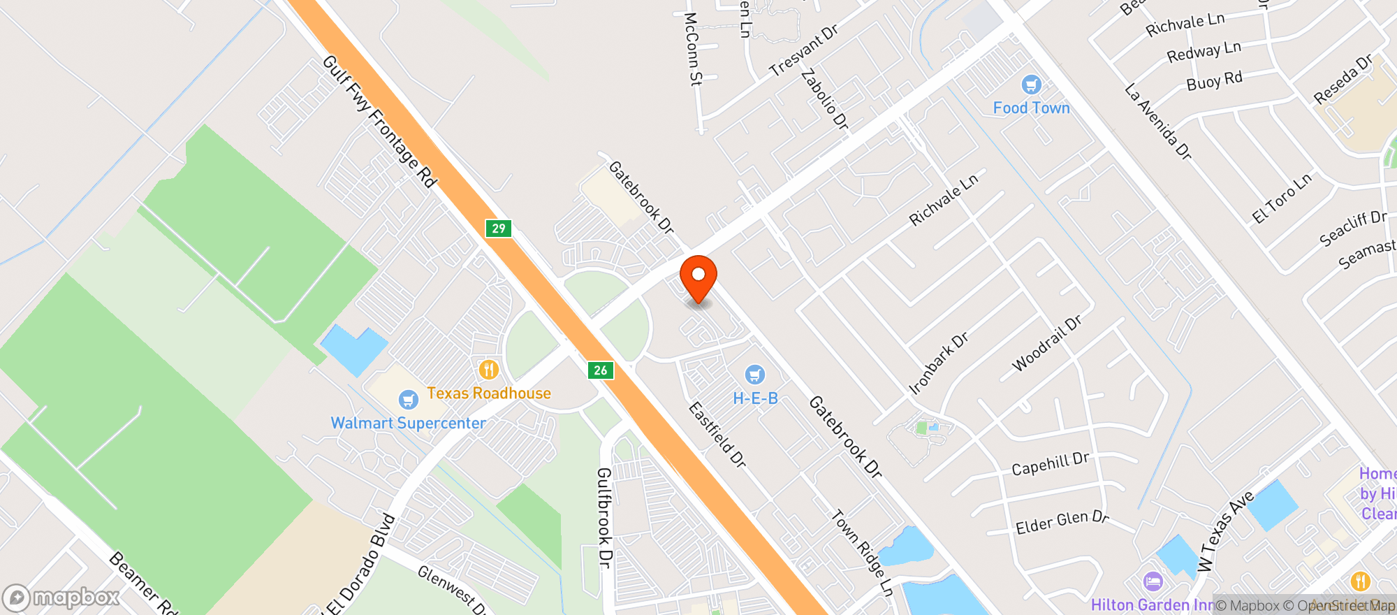 Map showing Twin Liquors #108 - Webster