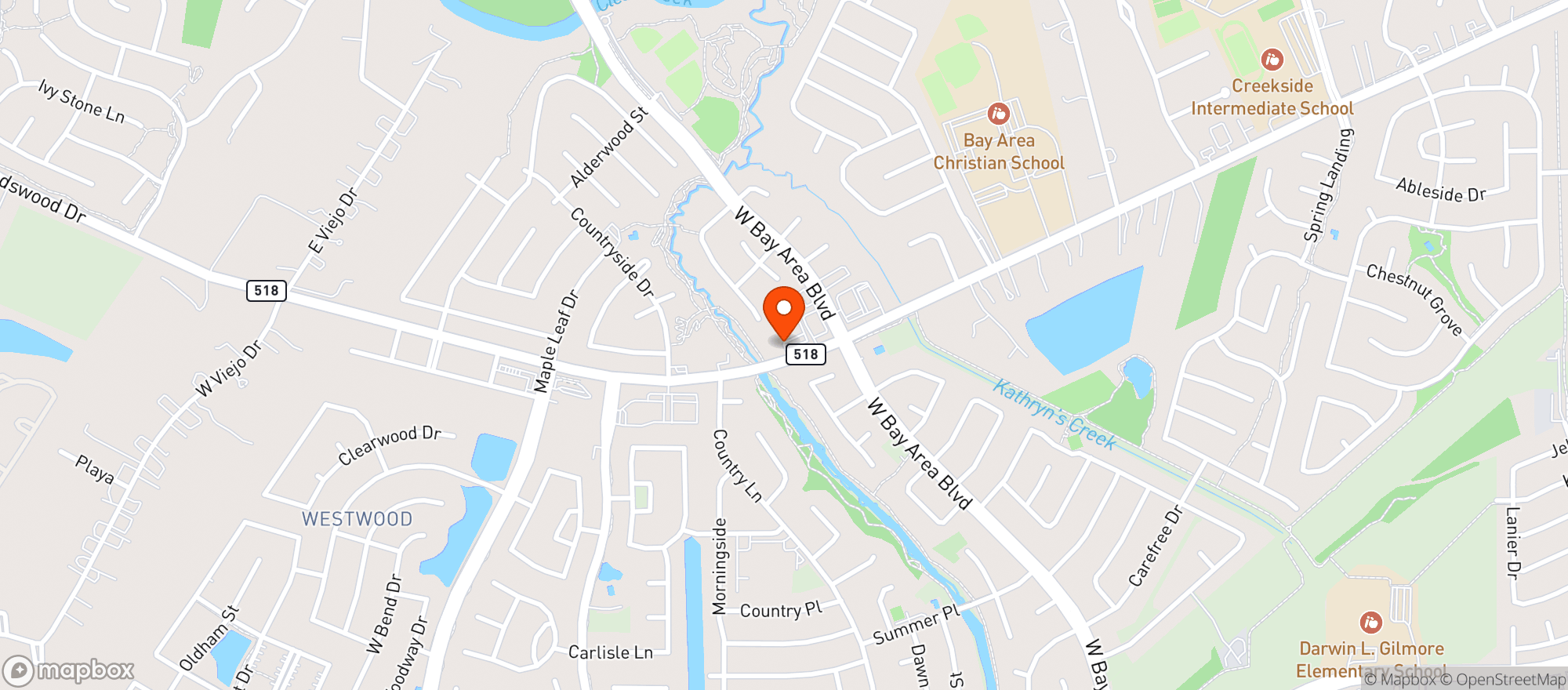 Map showing Ace Liquor