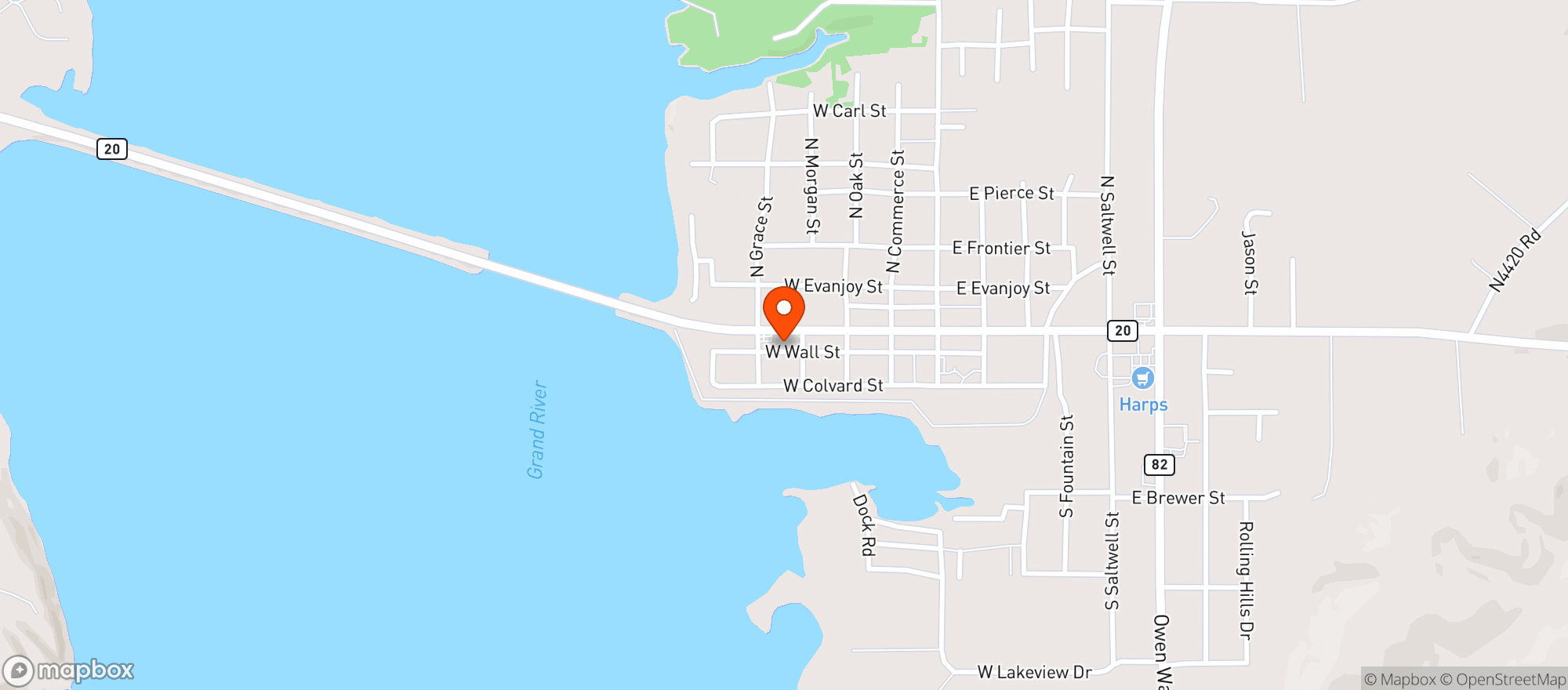 Map showing T&S Beverage