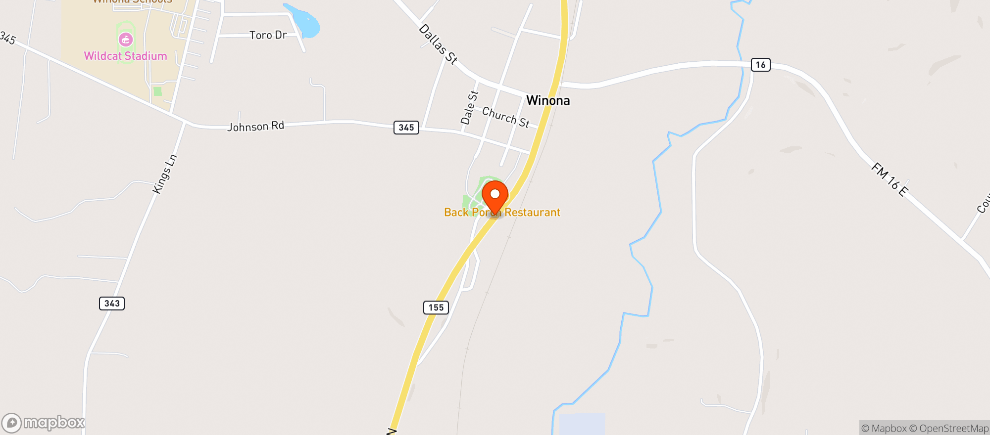 Map showing Crystal Springs Spirits