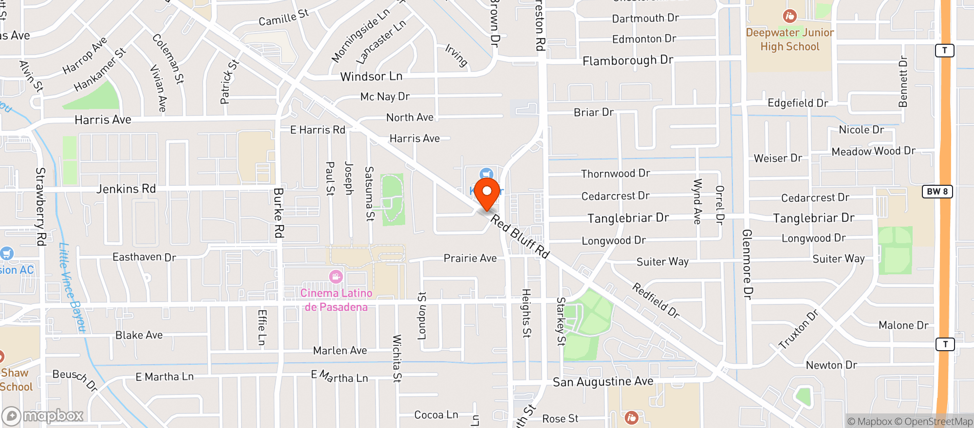 Map showing Kroger Store