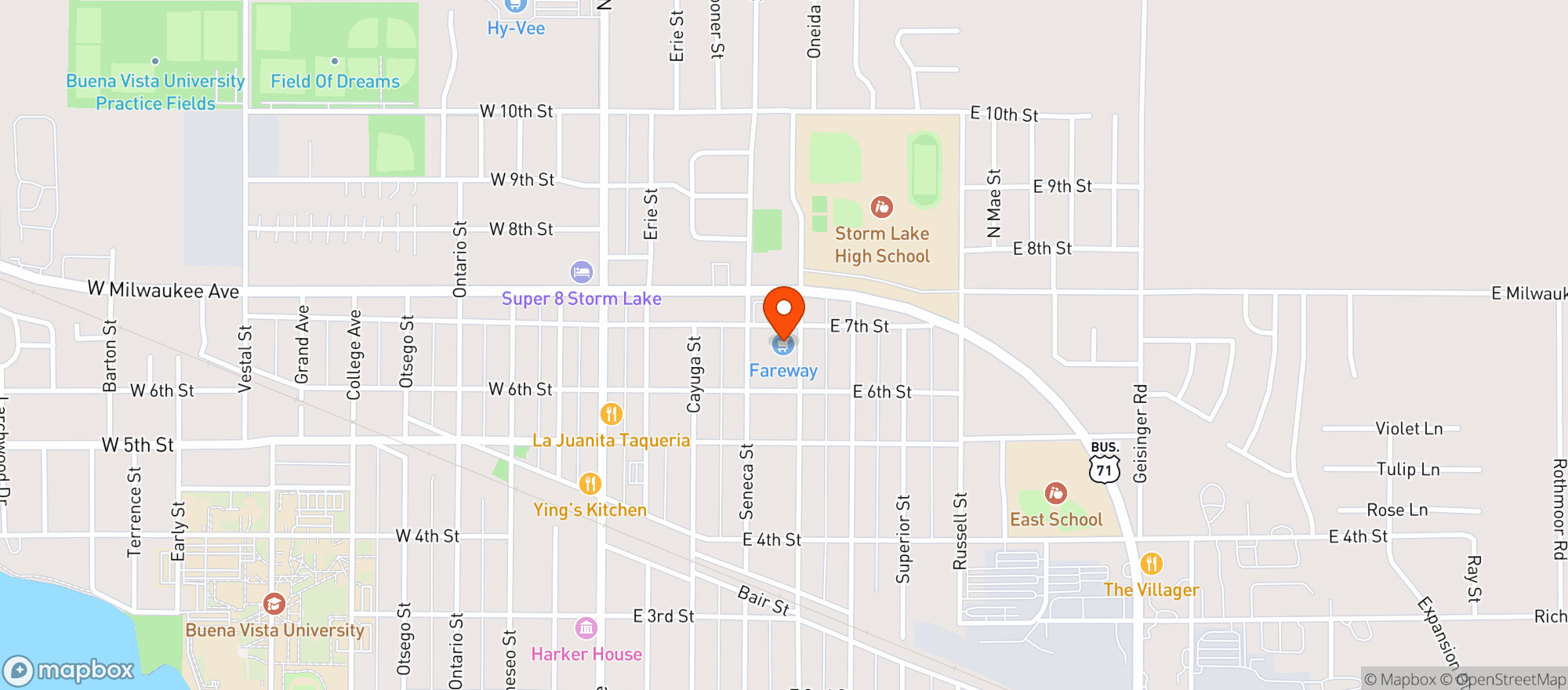 Map showing Fareway #461