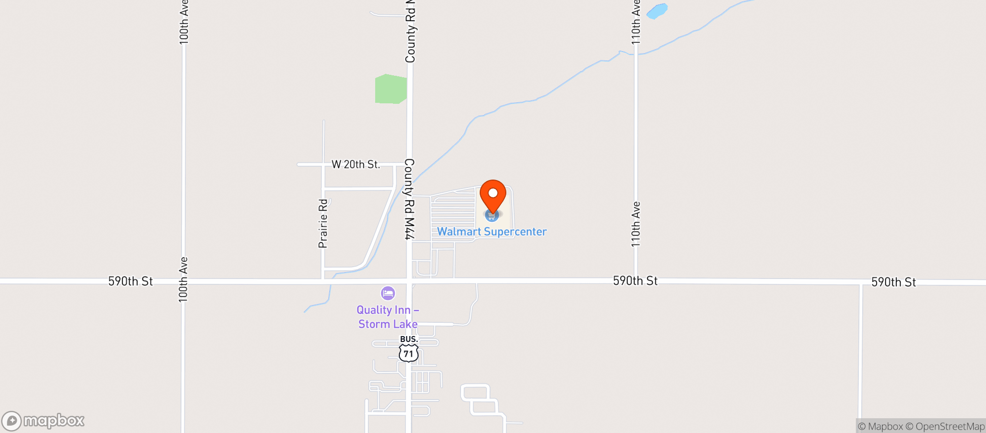 Map showing Walmart Supercenter