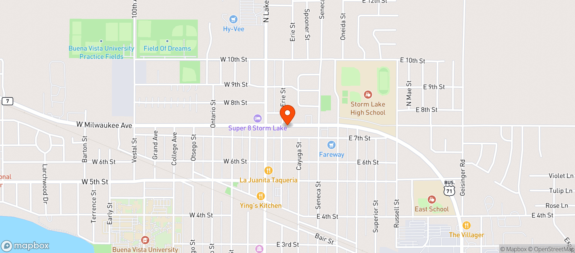 Map showing Beer Thirty