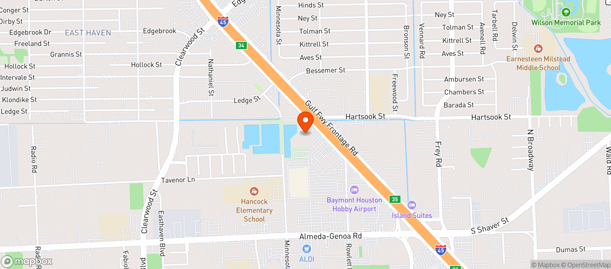 Map showing Spec's Almeda