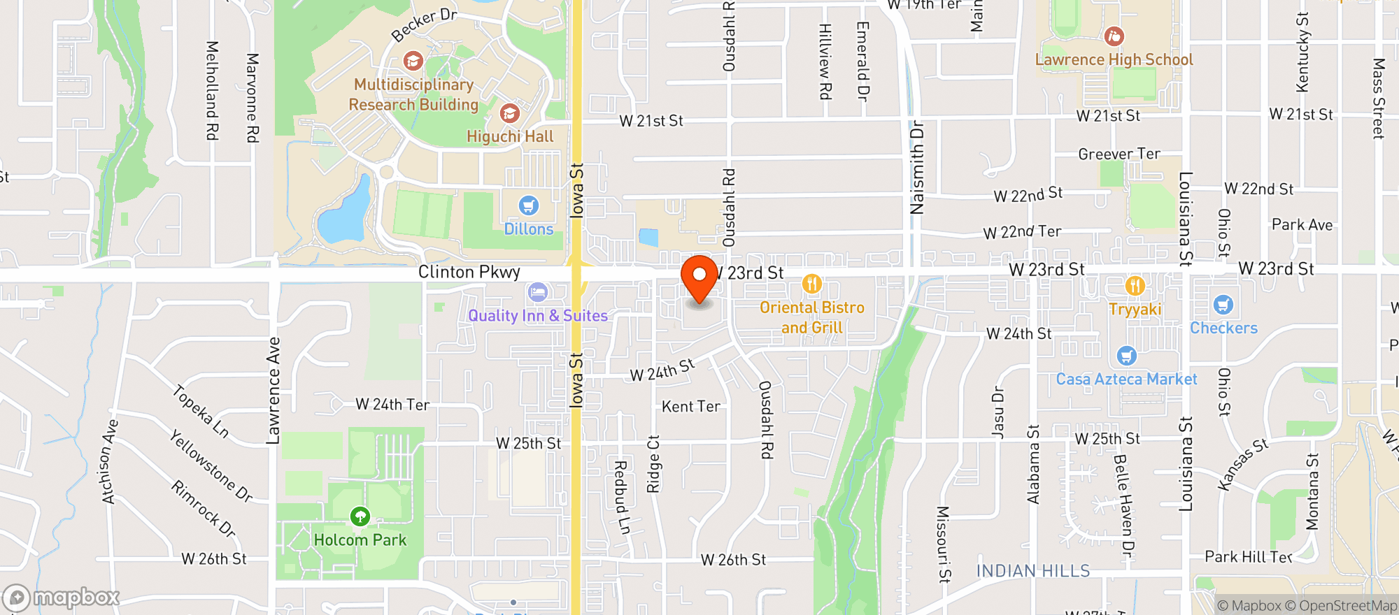 Map showing CORK & BARREL WINE & SPIRITS