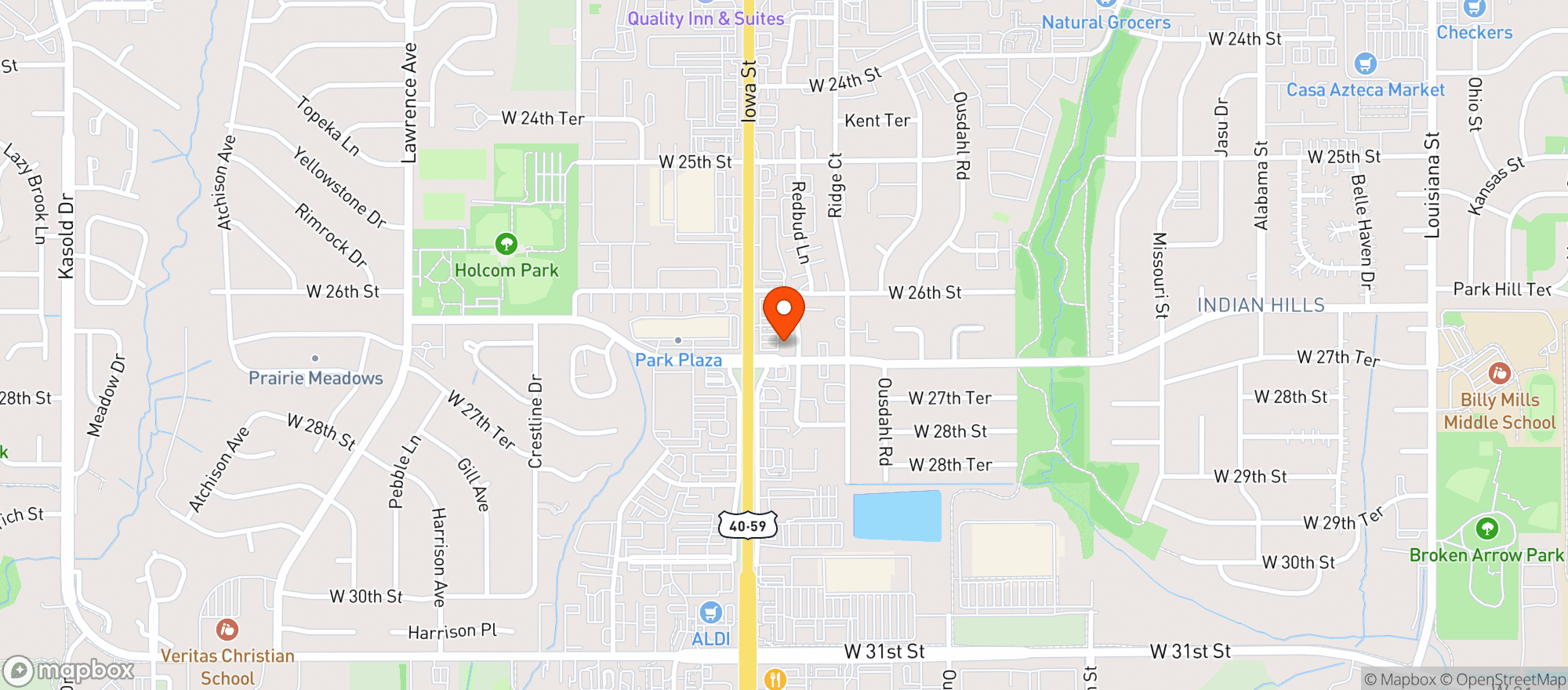 Map showing Buffalo Wild Wings Gril #522