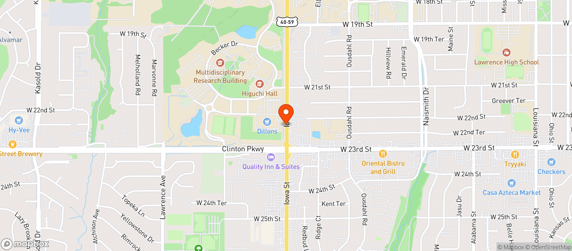 Map showing Dillons Marketplace