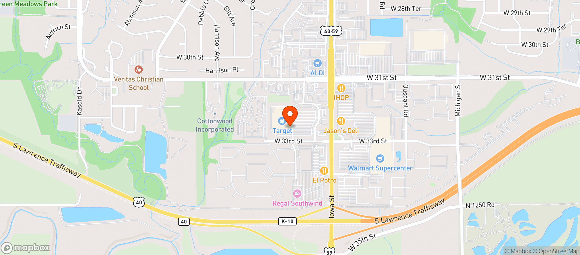 Map showing Target