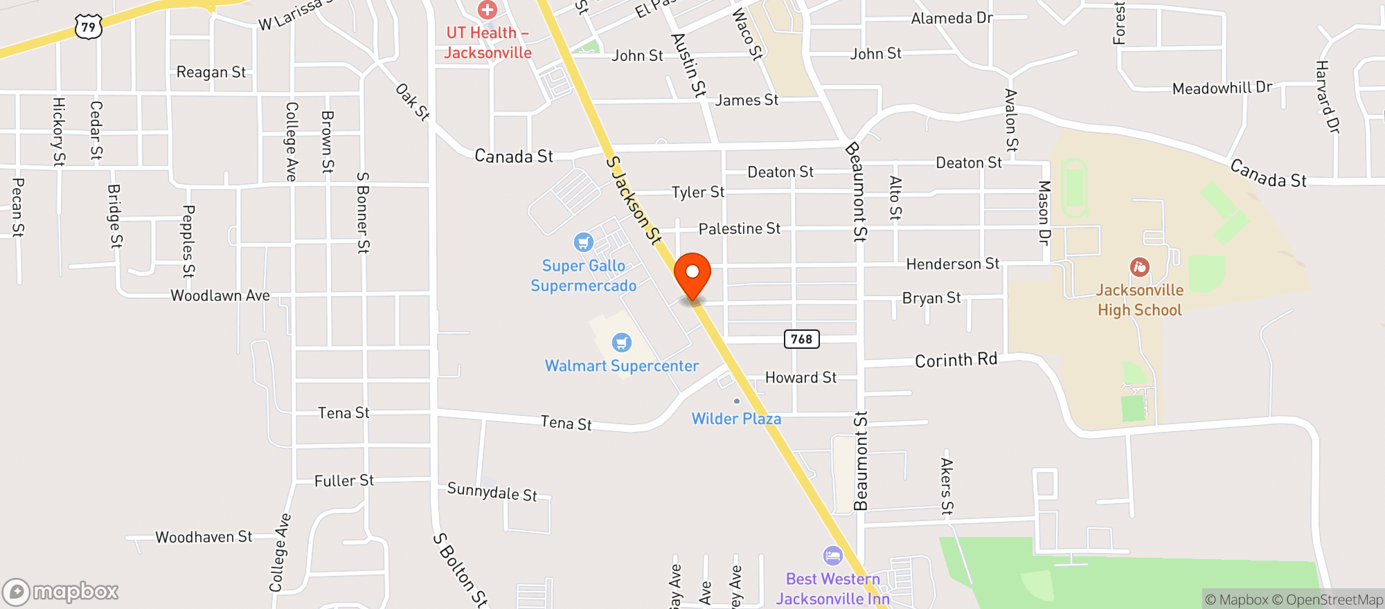 Map showing WALMART SUPERCENTER