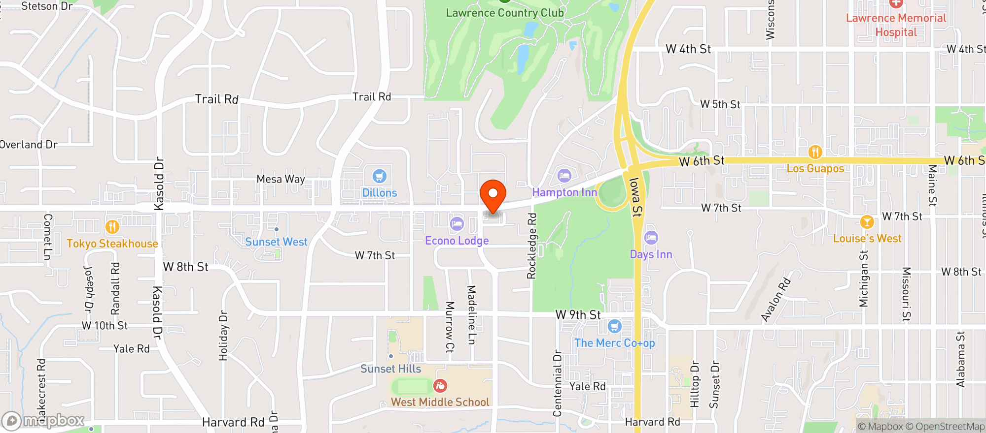 Map showing Buddy S Liquor