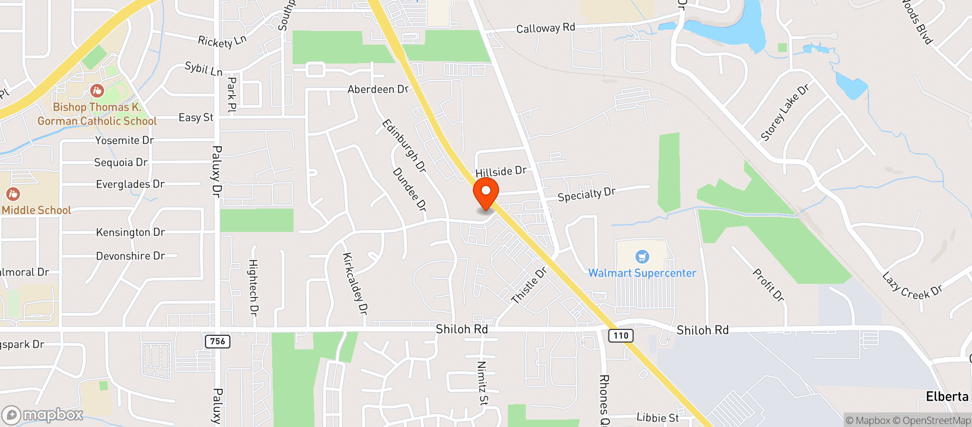 Map showing Mahi Food Mart