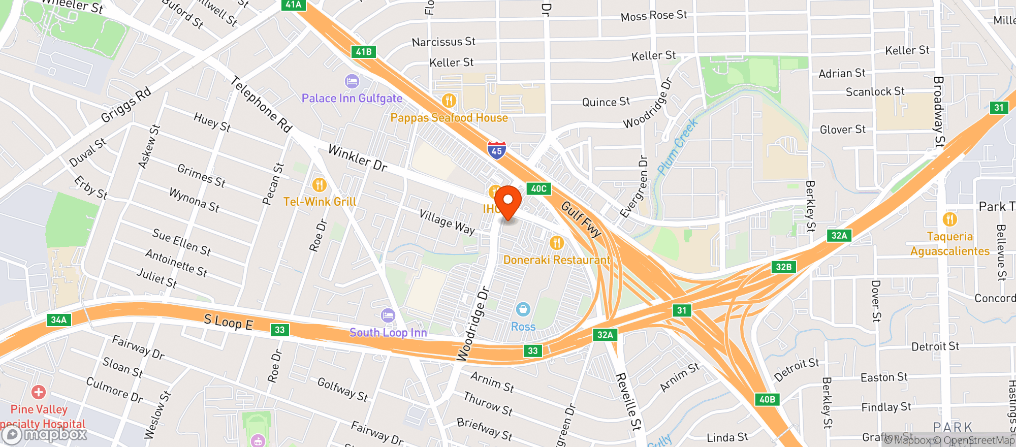 Map showing Gnc - 7650 - Gulfgate Shopping Center