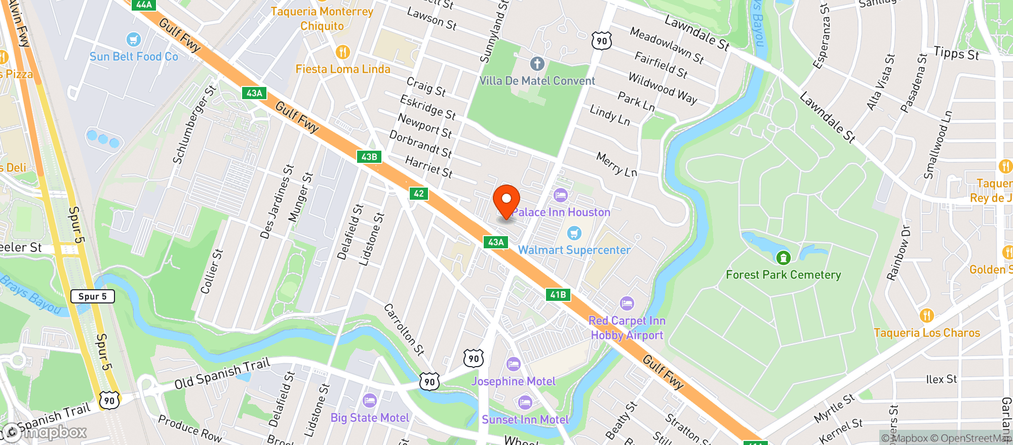 Map showing The Urban Flower Co.