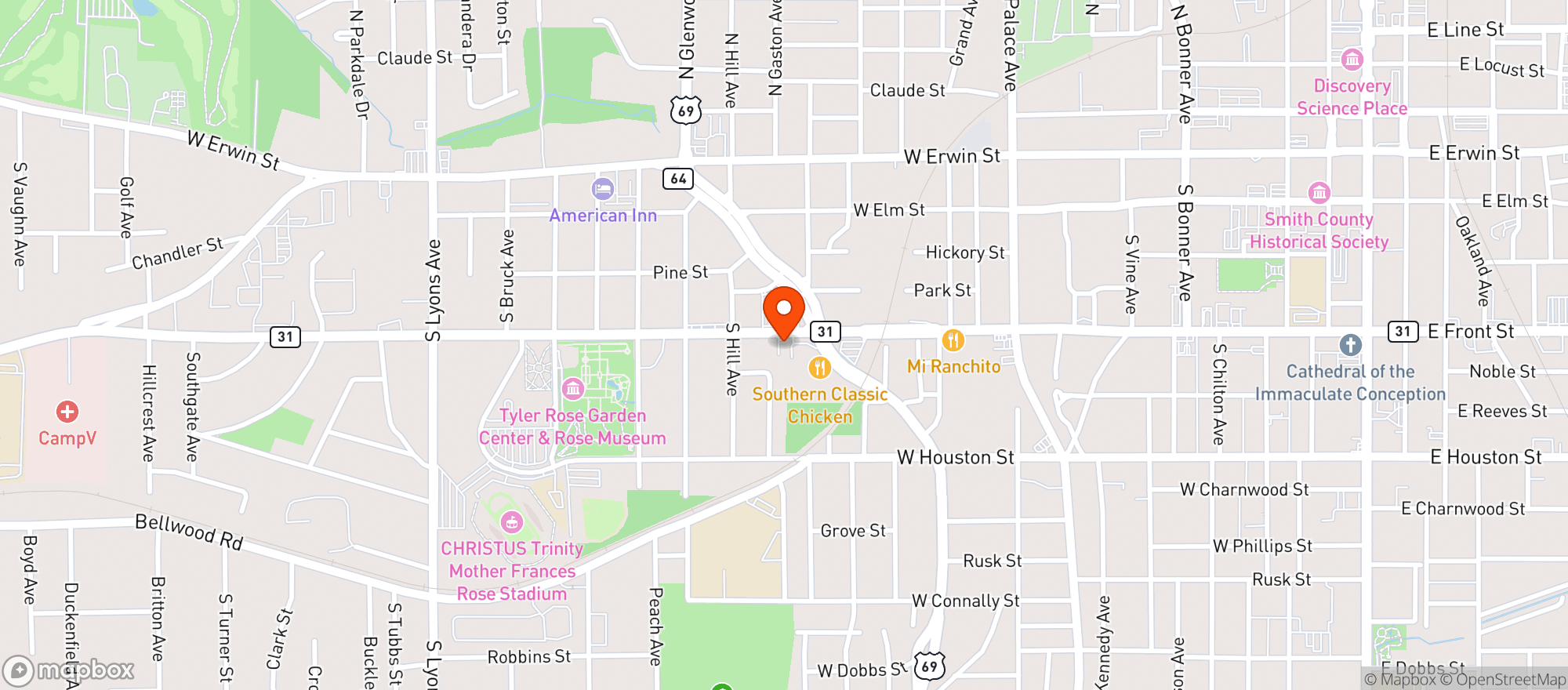 Map showing Mahi Smoke Shop #1