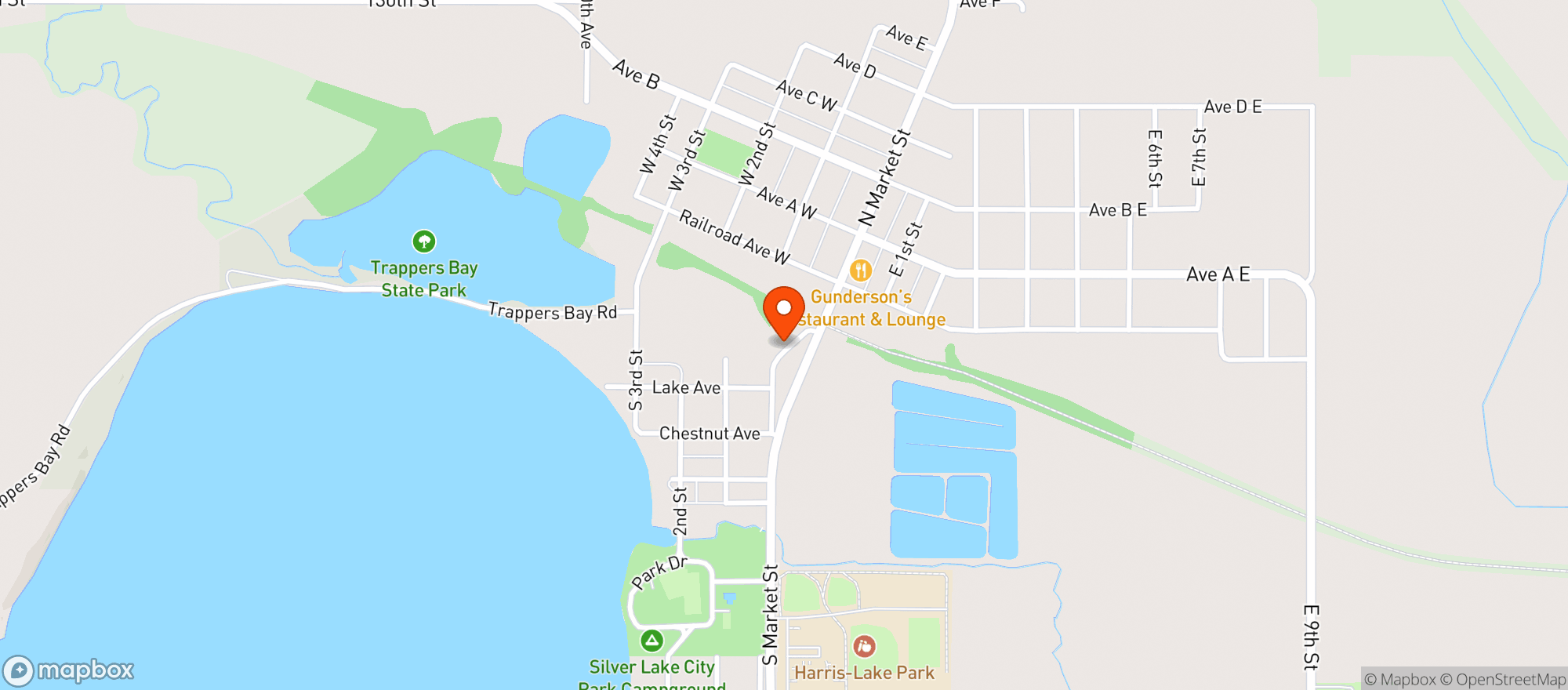 Map showing Carstensens Meat And Grocery