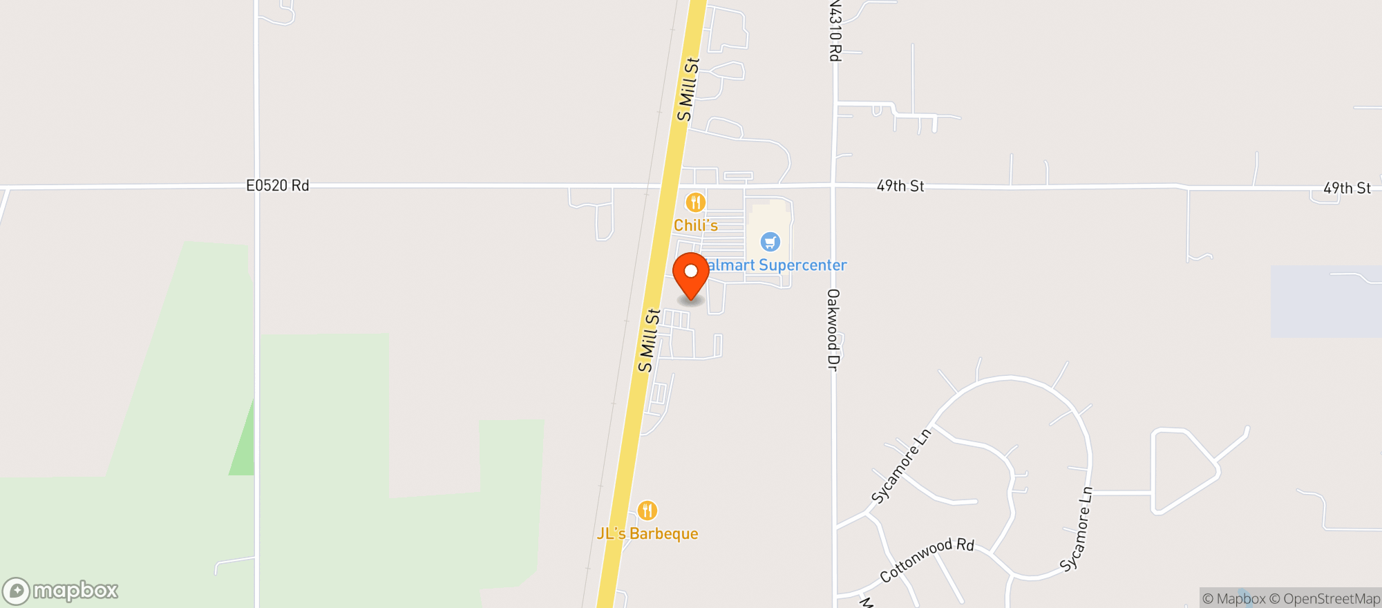 Map showing Walmart Supercenter