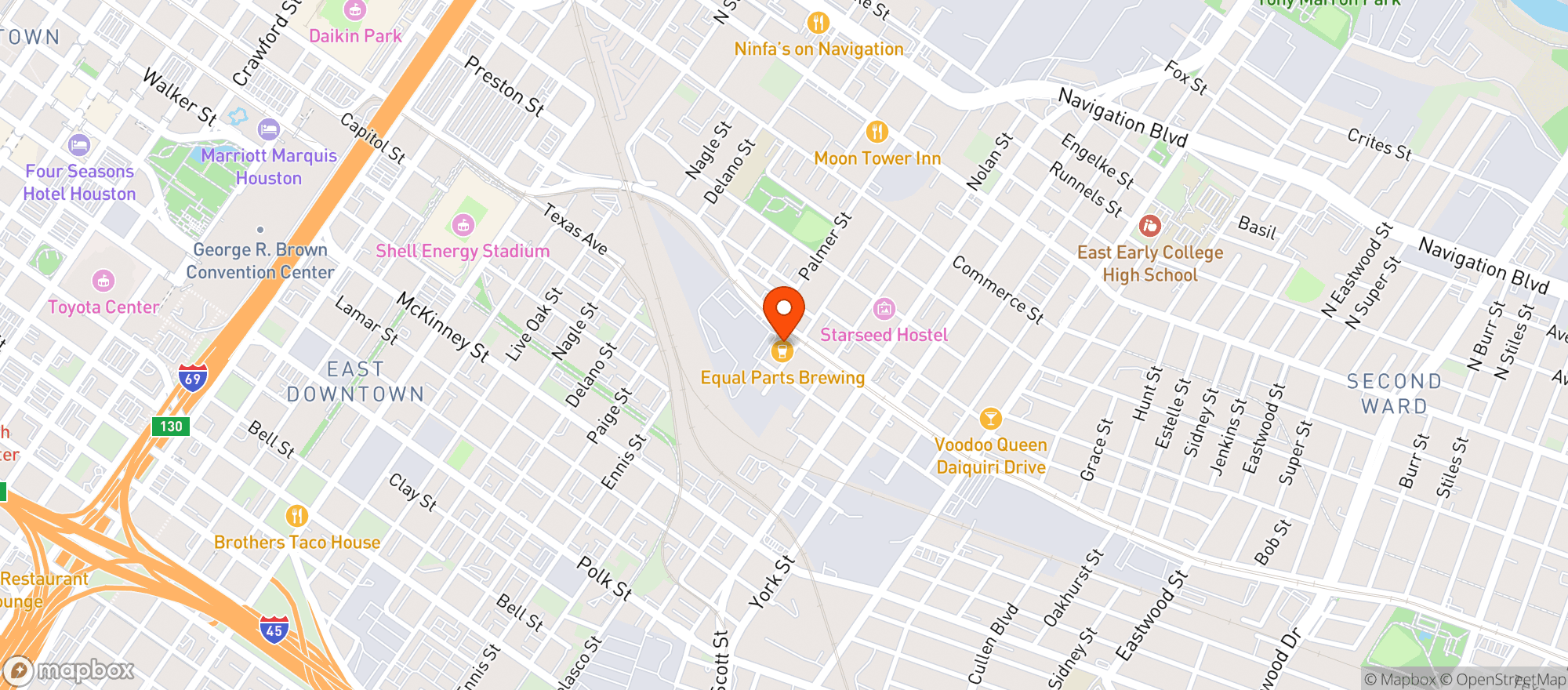 Map showing Equal Parts Brewing