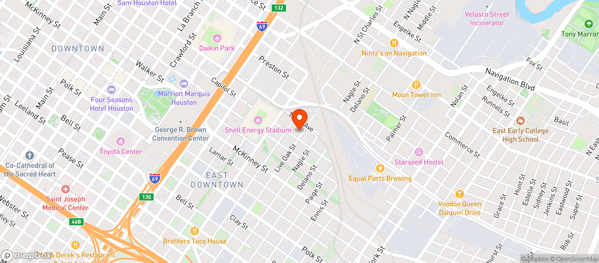 Map showing Brass Tacks