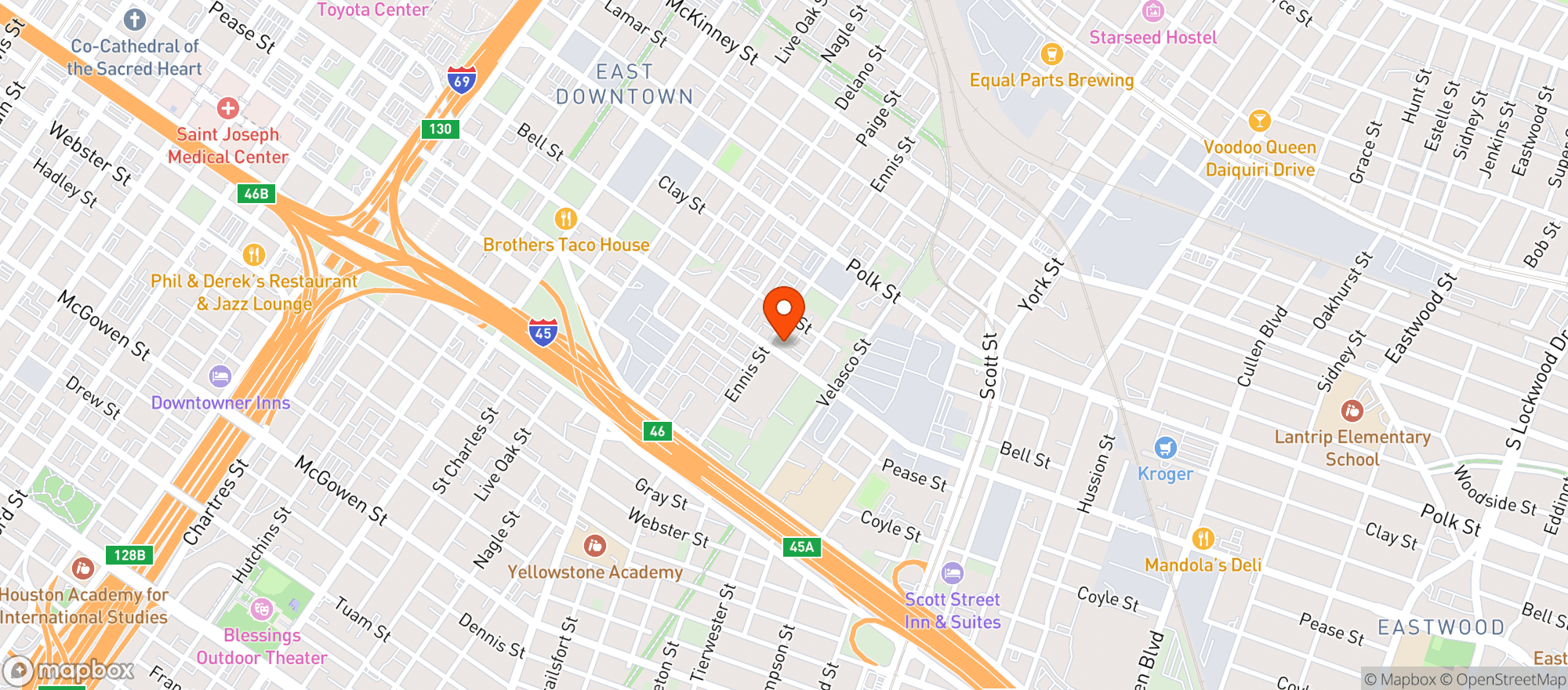 Map showing East End Hardware